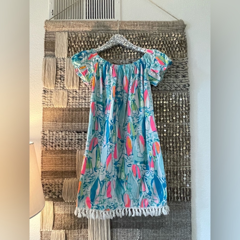 Lilly Pulitzer sailboat print multicolor swing mini dress sz S